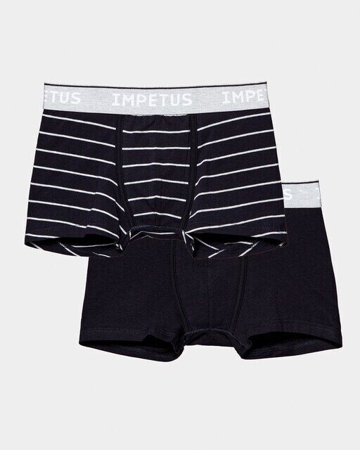 Комплект из двух боксеров для мальчика из натурального хлопка с видимой резинкой на талии Impetus, черный
Комплект из двух боксеров для мальчика из натурального хлопка с видимой резинкой на талии Impetus, черный