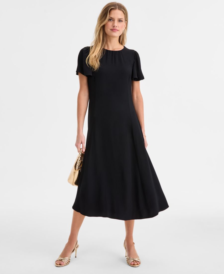 Женское миди-платье с рукавами-крылышками On 34th, Deep Black
Женское миди-платье с рукавами-крылышками On 34th, Deep Black