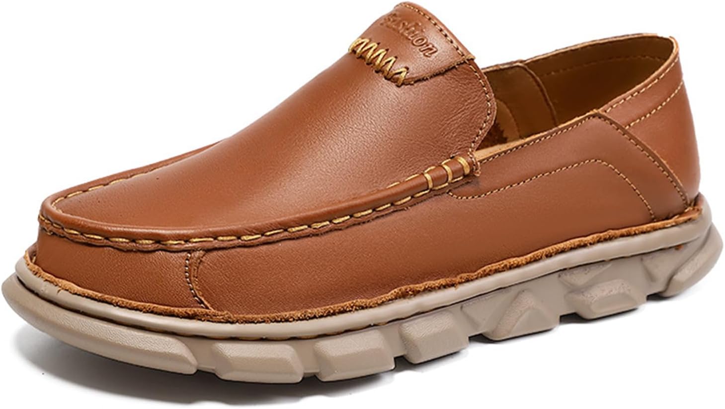 Мужские ручной работы кожаные лоферы QKLMWES без шнурков, повседневные, с ретро закругленным носком, противоскользящей платформой, лодочные туфли, прогулок, походов и работы, коричневый
Мужские ручной работы кожаные лоферы QKLMWES без шнурков, повседневные, с ретро закругленным носком, противоскользящей платформой, лодочные туфли, прогулок, походов и работы, коричневый