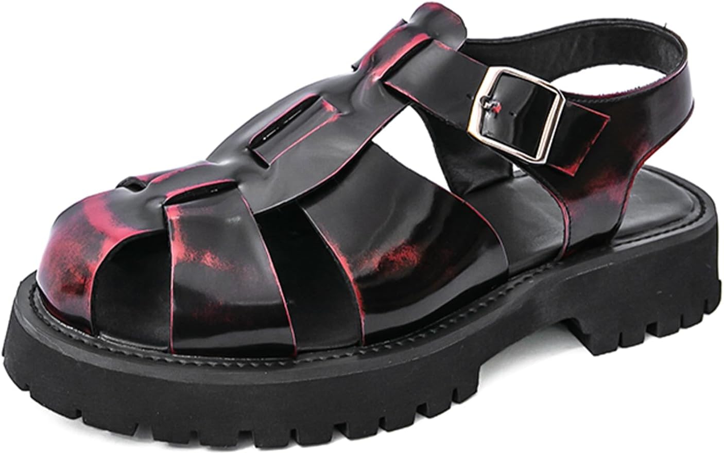 Мужские сандалии на платформе Dacnakby для рыбалки из лакированной кожи с массивной подошвой, регулируемым ремешком на щиколотке и пряжкой, для отдыха и повседневного ношения, с поддержкой свода стопы и дышащие, пляжные, красный
Мужские сандалии на платформе Dacnakby для рыбалки из лакированной кожи с массивной подошвой, регулируемым ремешком на щиколотке и пряжкой, для отдыха и повседневного ношения, с поддержкой свода стопы и дышащие, пляжные, красный