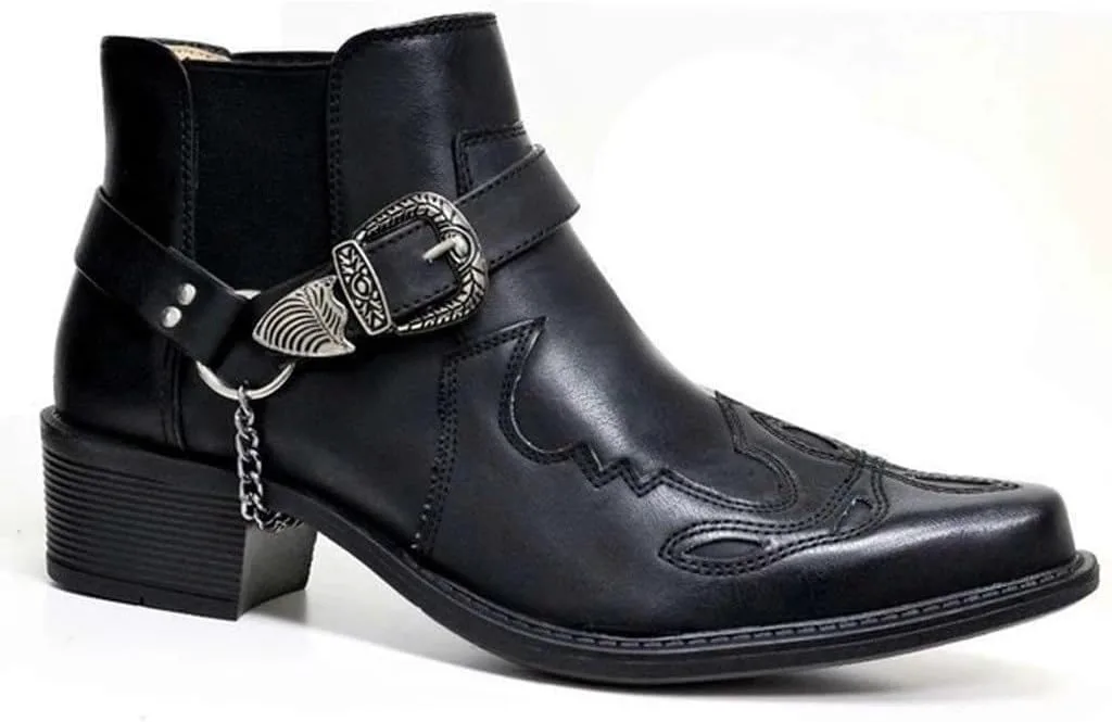 Мужские винтажные ковбойские сапоги с острым носком, модные западные сапоги с характерным ремешком и массивным каблуком, на слипоне Generic, черный
Мужские винтажные ковбойские сапоги с острым носком, модные западные сапоги с характерным ремешком и массивным каблуком, на слипоне Generic, черный