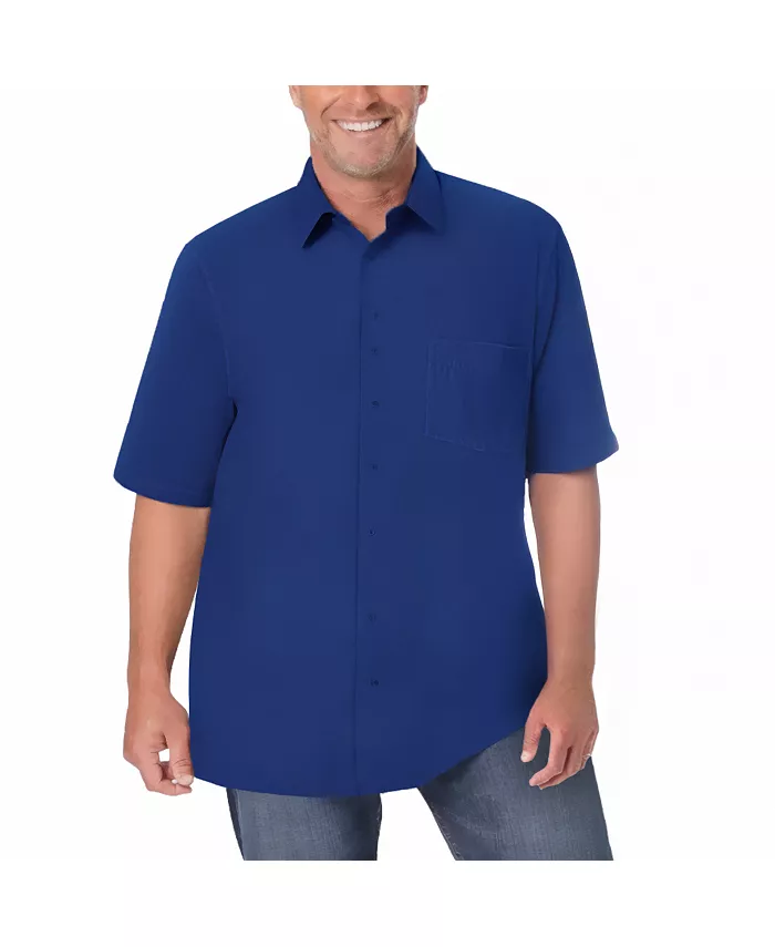 Мужская немнущаяся рубашка с коротким рукавом KingSize, синий
Мужская немнущаяся рубашка с коротким рукавом KingSize, синий