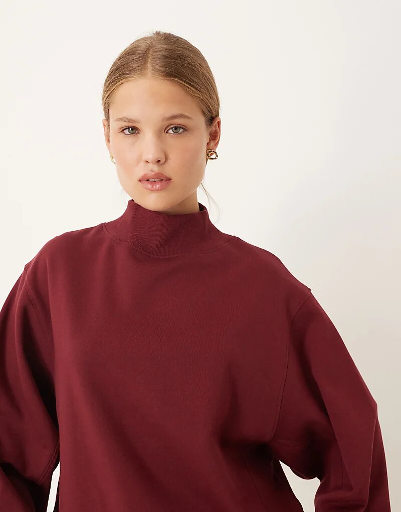 Толстовка ASOS DESIGN с воротником-стойкой и вставками в рубчик, бордового цвета
Толстовка ASOS DESIGN с воротником-стойкой и вставками в рубчик, бордового цвета