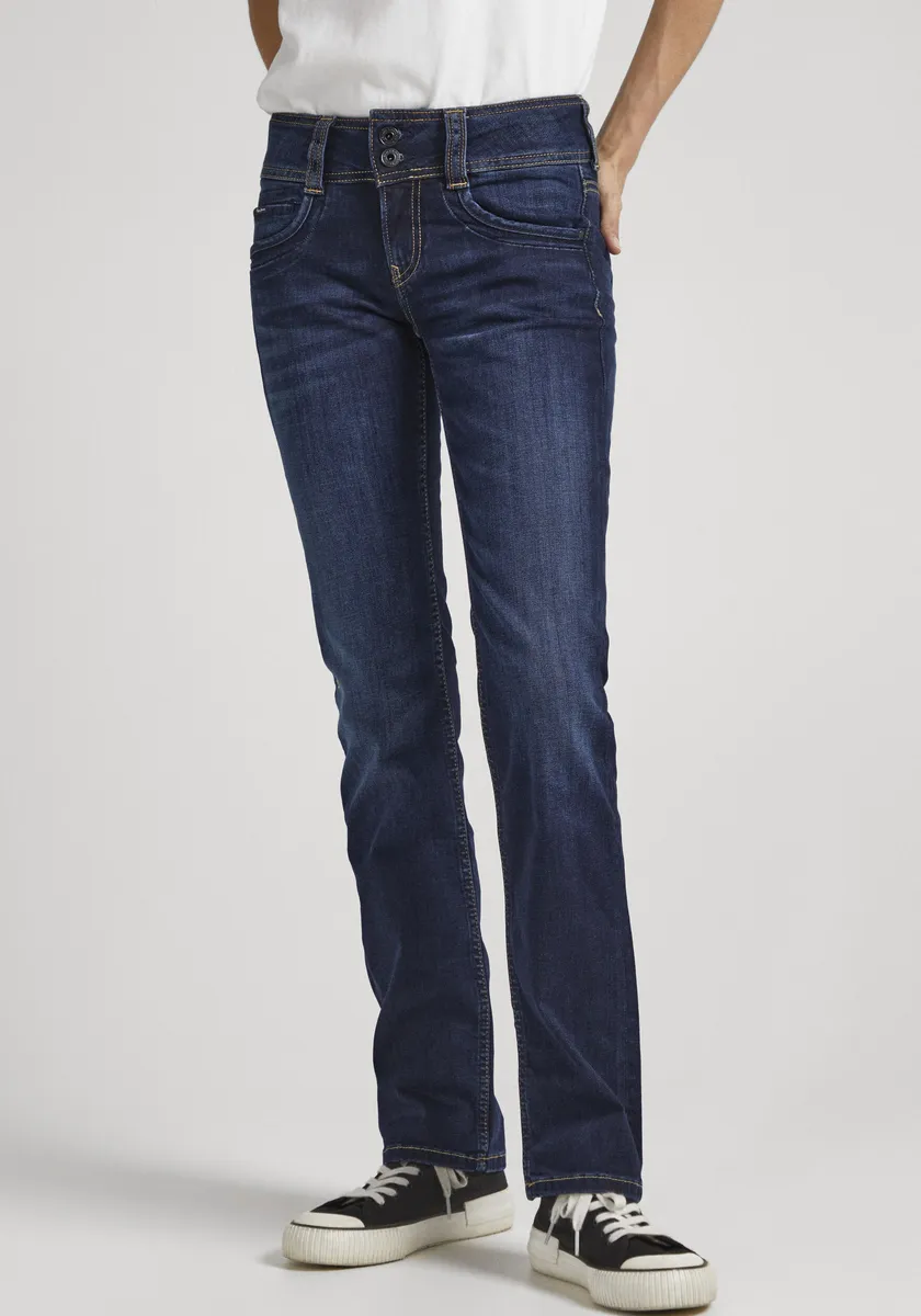 Прямые джинсы Pepe Jeans "GEN", прекрасного качества, с прямыми штанинами и поясом на двух пуговицах, цвет Dark Used
Прямые джинсы Pepe Jeans "GEN", прекрасного качества, с прямыми штанинами и поясом на двух пуговицах, цвет Dark Used