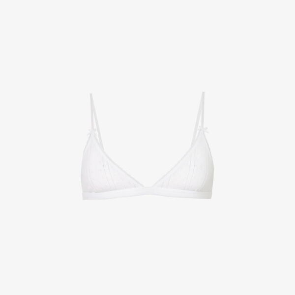 Бюстгальтер pointelle с треугольными чашками из органического хлопка Cou Cou Intimates, белый
Бюстгальтер pointelle с треугольными чашками из органического хлопка Cou Cou Intimates, белый