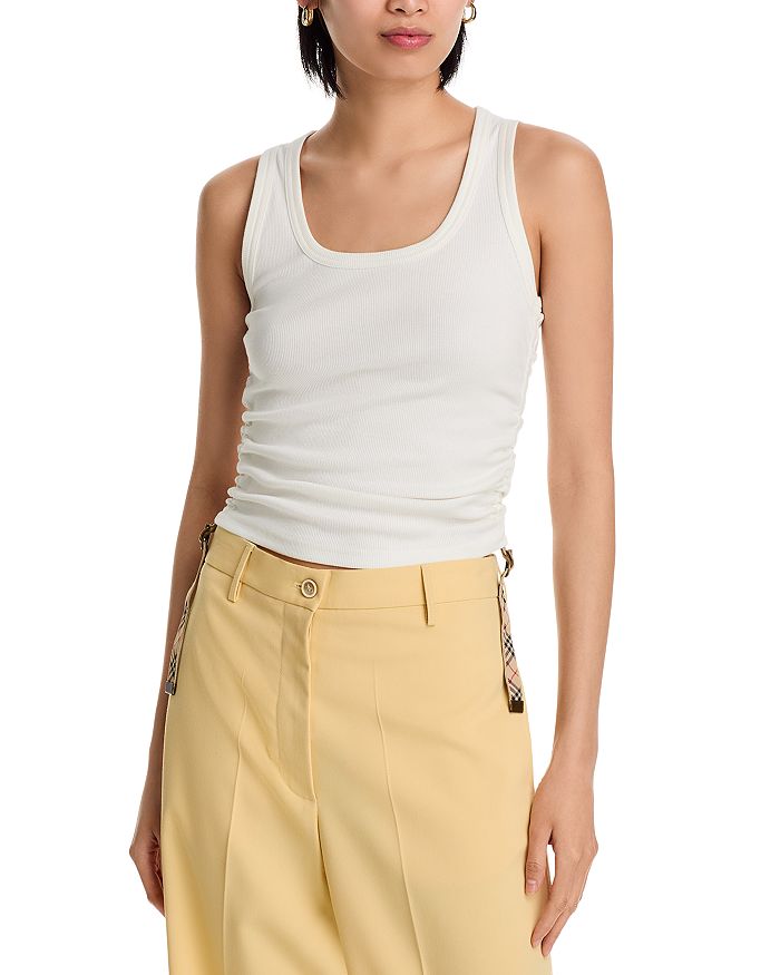 Топ без рукавов с защипами Burberry, белый
Топ без рукавов с защипами Burberry, белый