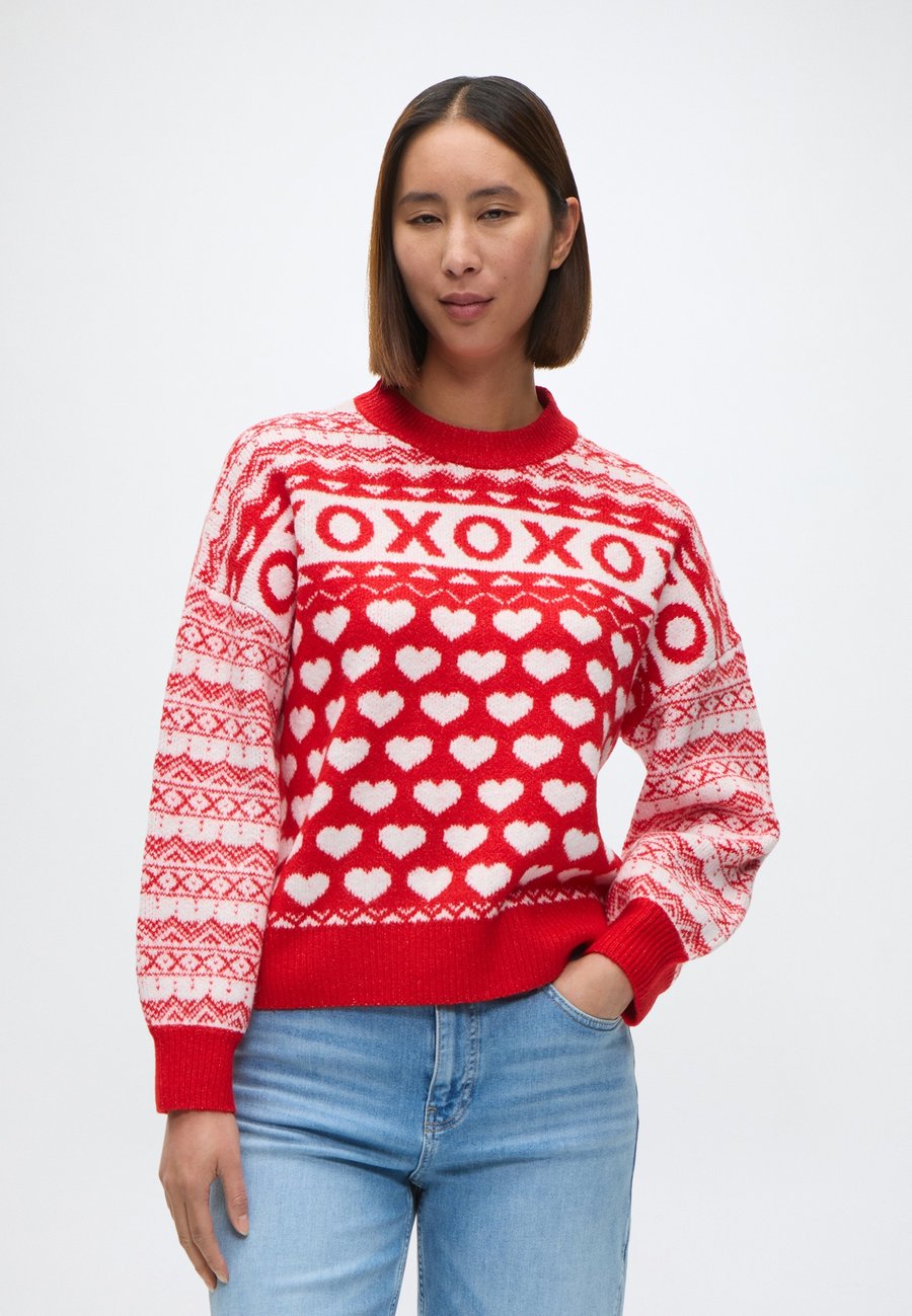 Джемпер TOM TAILOR DENIM JACQUARD KNIT SWEATER, Red White Heart Fair Isle/Light Red
Джемпер TOM TAILOR DENIM JACQUARD KNIT SWEATER, Red White Heart Fair Isle/Light Red