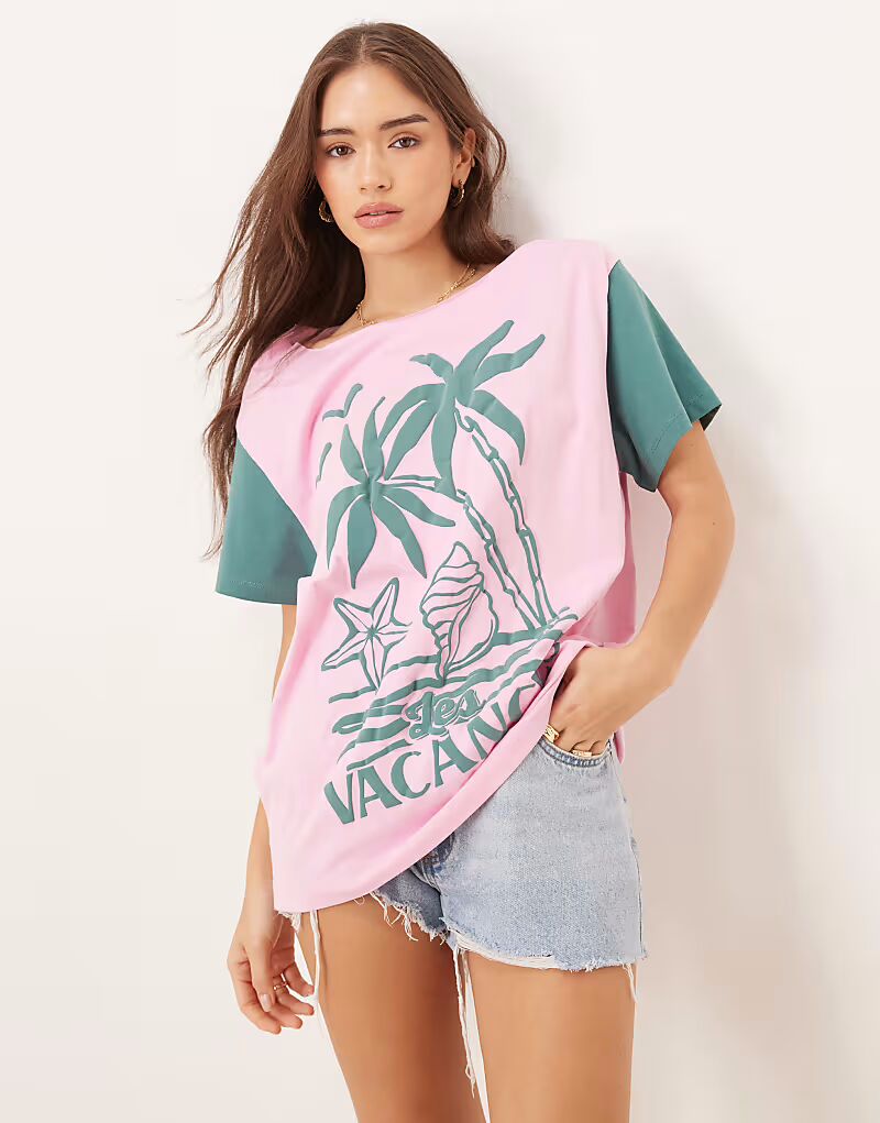 Футболка с открытыми плечами ASOD DESIGN с принтом Vacances ASOS DESIGN
Футболка с открытыми плечами ASOD DESIGN с принтом Vacances ASOS DESIGN