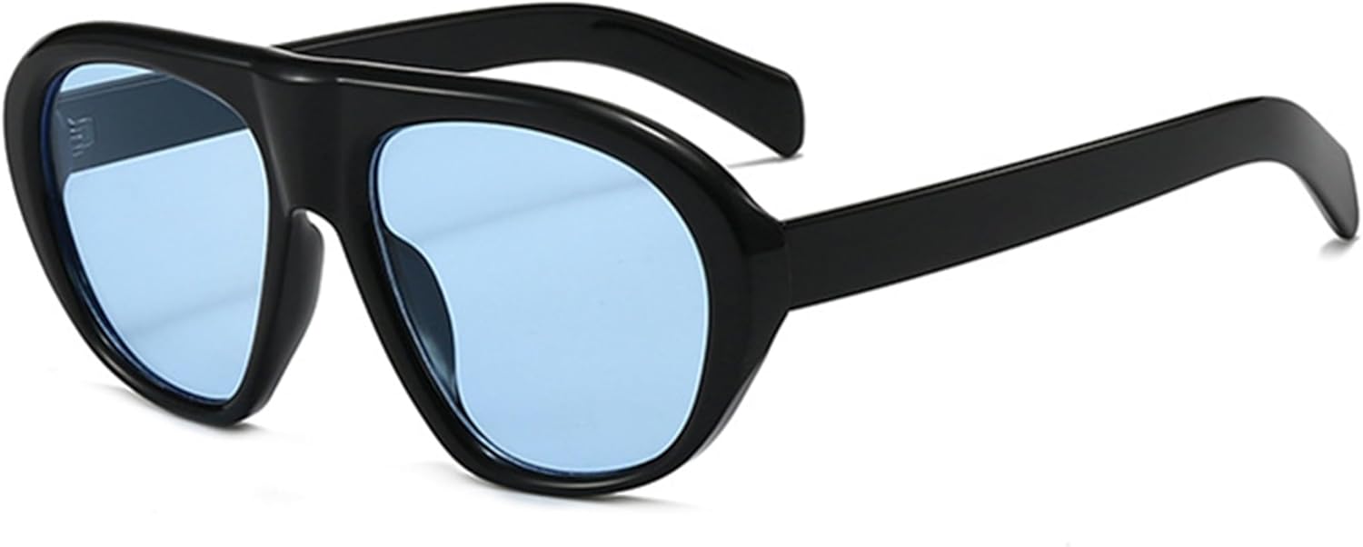 bullabulling Большие овальные солнцезащитные очки для женщин, модные очки-пилот в стиле 70-х, большие очки для мужчин и женщин, для активного отдыха и путешествий, защита от УФ-излучения, Black Blue
bullabulling Большие овальные солнцезащитные очки для женщин, модные очки-пилот в стиле 70-х, большие очки для мужчин и женщин, для активного отдыха и путешествий, защита от УФ-излучения, Black Blue