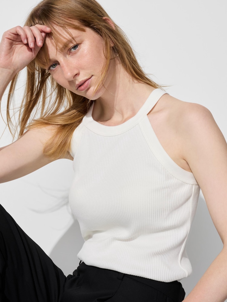 Топ с бретельками на шее Uniqlo, белый
Топ с бретельками на шее Uniqlo, белый