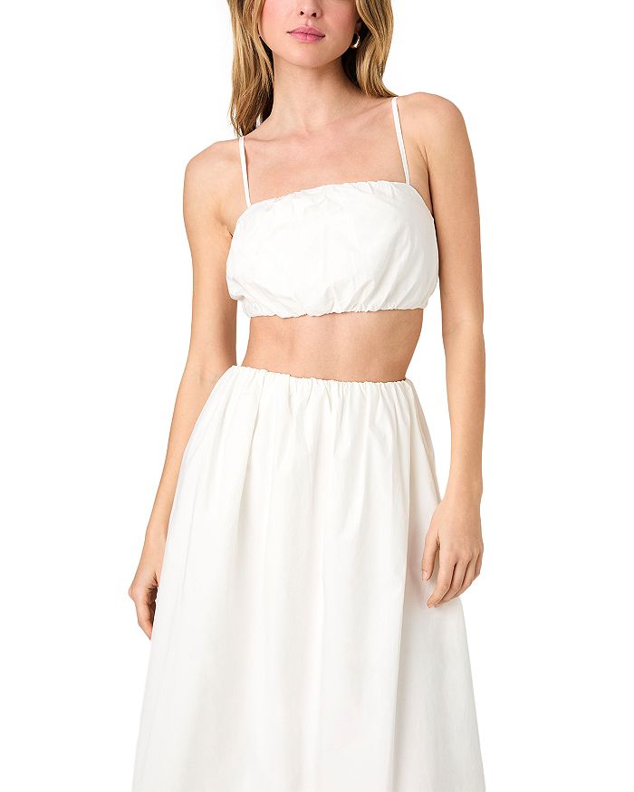 Номи хлопковая укороченная майка FRENCH CONNECTION, белый 
Номи хлопковая укороченная майка FRENCH CONNECTION, белый