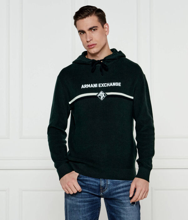 Толстовка мужская Armani Exchange с капюшоном, зеленый
Толстовка мужская Armani Exchange с капюшоном, зеленый