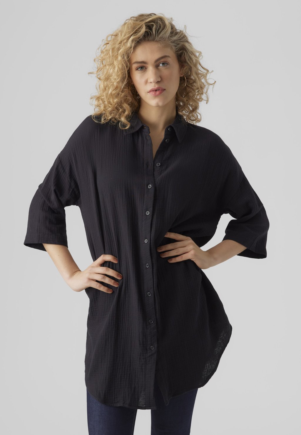 Блузка на пуговицах VMNATALI Vero Moda, черный
Блузка на пуговицах VMNATALI Vero Moda, черный