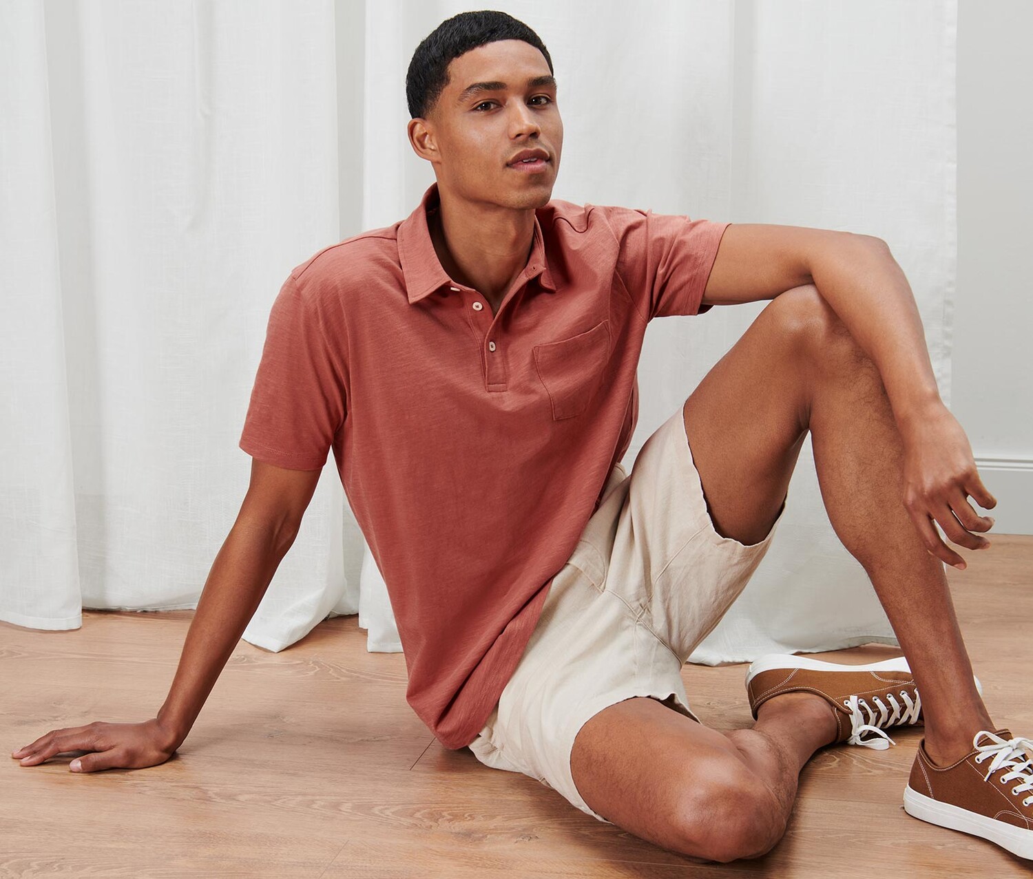 Рубашка-поло из джерси Tchibo, терракотовые цвета
Рубашка-поло из джерси Tchibo, терракотовые цвета