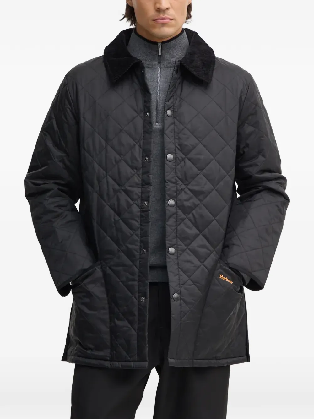 Стеганый пуховик Liddesdale Barbour, черный
Стеганый пуховик Liddesdale Barbour, черный