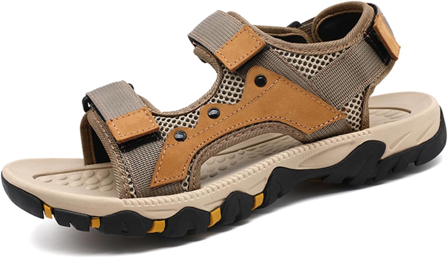 Мужские походные сандалии с открытым носком, спортивные сандалии из кожи, легкие, нескользящие, для треккинга и повседневной носки, водные обувь Abborora, хаки
Мужские походные сандалии с открытым носком, спортивные сандалии из кожи, легкие, нескользящие, для треккинга и повседневной носки, водные обувь Abborora, хаки