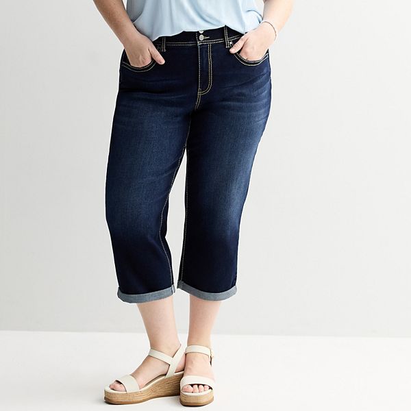 Plus size джинсовые капри mid rise темного оттенка Apt. 9
Plus size джинсовые капри mid rise темного оттенка Apt. 9