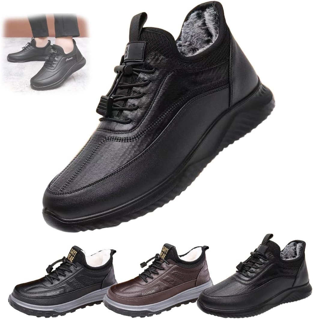 Противоскользящие туфли для мужчин, зимние теплые кроссовки с флисовой подкладкой, водонепроницаемые, удобные ботильоны на меху для прогулок Generic, черный
Противоскользящие туфли для мужчин, зимние теплые кроссовки с флисовой подкладкой, водонепроницаемые, удобные ботильоны на меху для прогулок Generic, черный