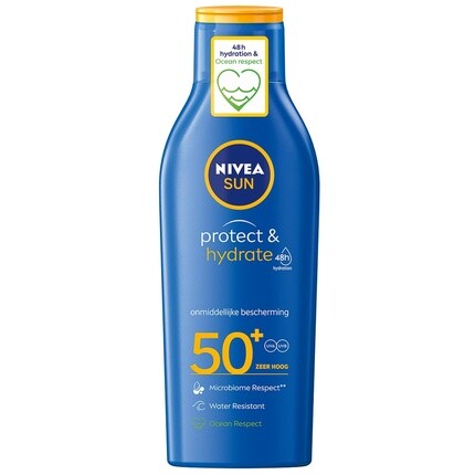 NIVEA SUN Protect & Hydrate Солнцезащитное молочко SPF 50+ 200 мл
NIVEA SUN Protect & Hydrate Солнцезащитное молочко SPF 50+ 200 мл