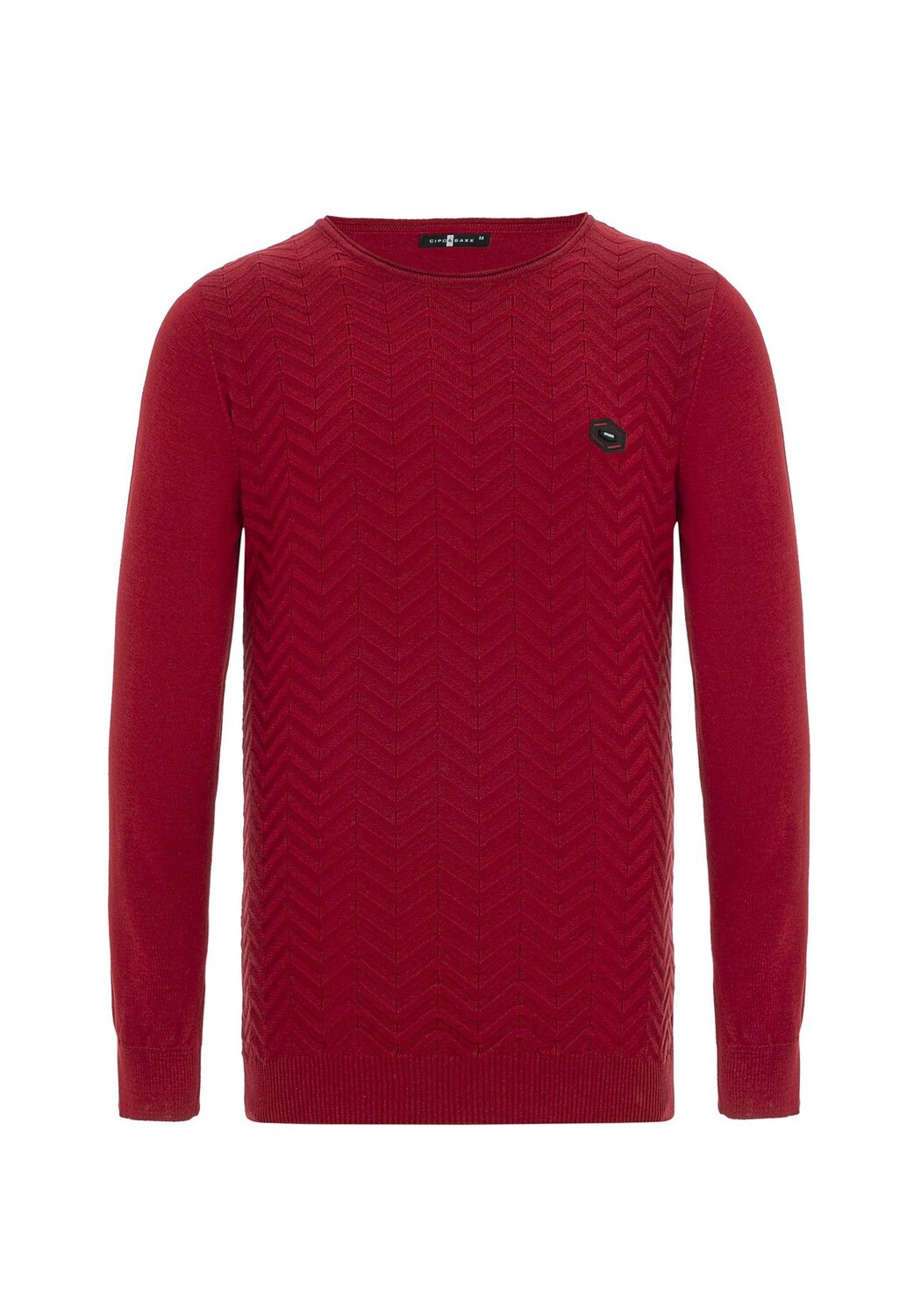 Вязаный свитер с тонким узором вязки CIPO & BAXX, красный
Вязаный свитер с тонким узором вязки CIPO & BAXX, красный
