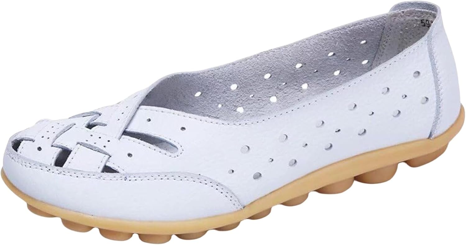 Женские ортопедические лоферы, модные сандалии с вырезами, дышащие, кожаные, удобные, мягкие плоские сандалии, летние повседневные слипоны, удобные туфли с закрытым носком, низкий каблук, плоские туфли Qesulk, белый
Женские ортопедические лоферы, модные сандалии с вырезами, дышащие, кожаные, удобные, мягкие плоские сандалии, летние повседневные слипоны, удобные туфли с закрытым носком, низкий каблук, плоские туфли Qesulk, белый