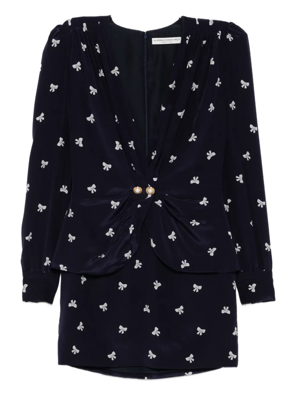 Мини-платье с бантом Alessandra Rich, синий
Мини-платье с бантом Alessandra Rich, синий