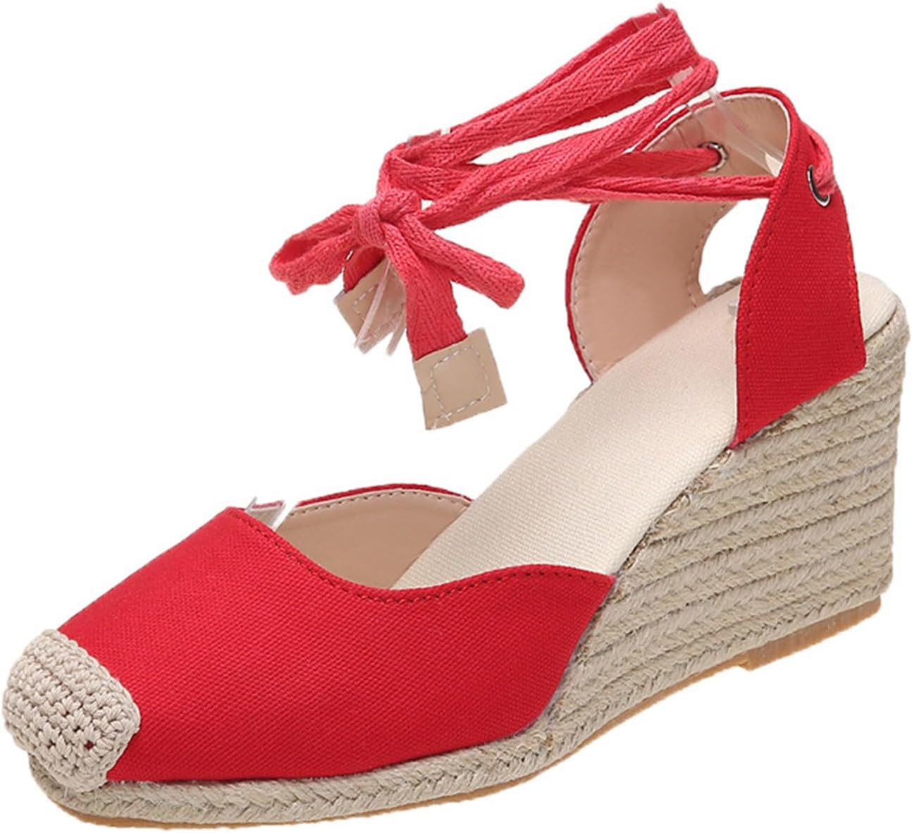 Женские эспадрильи ZWRXW на платформе с закрытым носком, удобные с мягкой поддержкой свода стопы, высокие каблуки, сандалии на танкетке с ремешком на щиколотке и завязками, летняя обувь, красный
Женские эспадрильи ZWRXW на платформе с закрытым носком, удобные с мягкой поддержкой свода стопы, высокие каблуки, сандалии на танкетке с ремешком на щиколотке и завязками, летняя обувь, красный