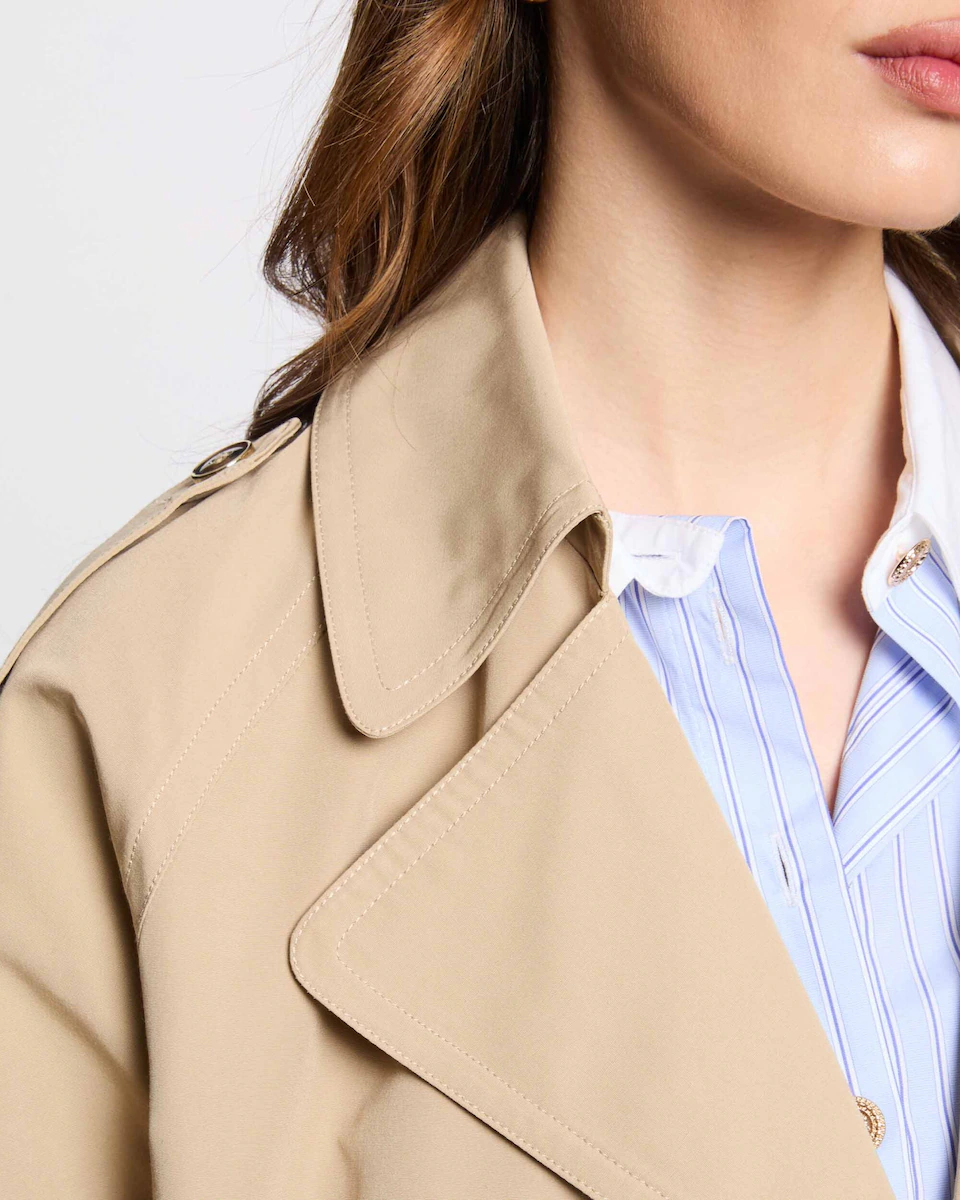 Женская короткая габардиновая куртка с поясом Morgan, бежевый
Женская короткая габардиновая куртка с поясом Morgan, бежевый