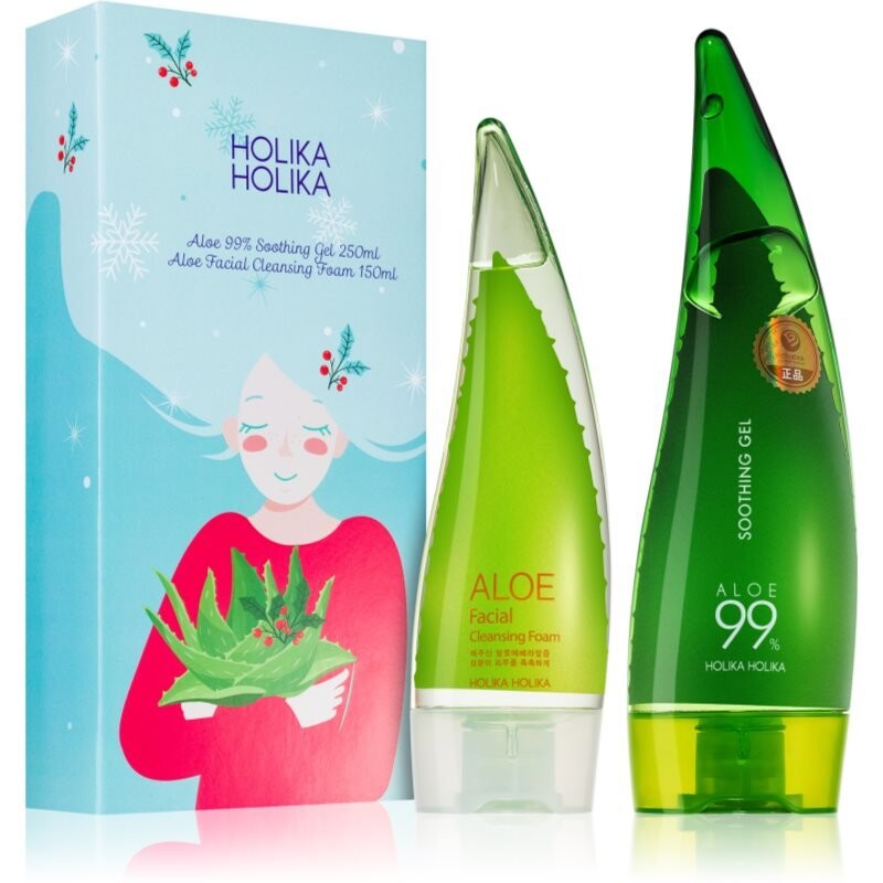 Holika Holika Подарочный набор с алоэ (для успокоения)
Holika Holika Подарочный набор с алоэ (для успокоения)
