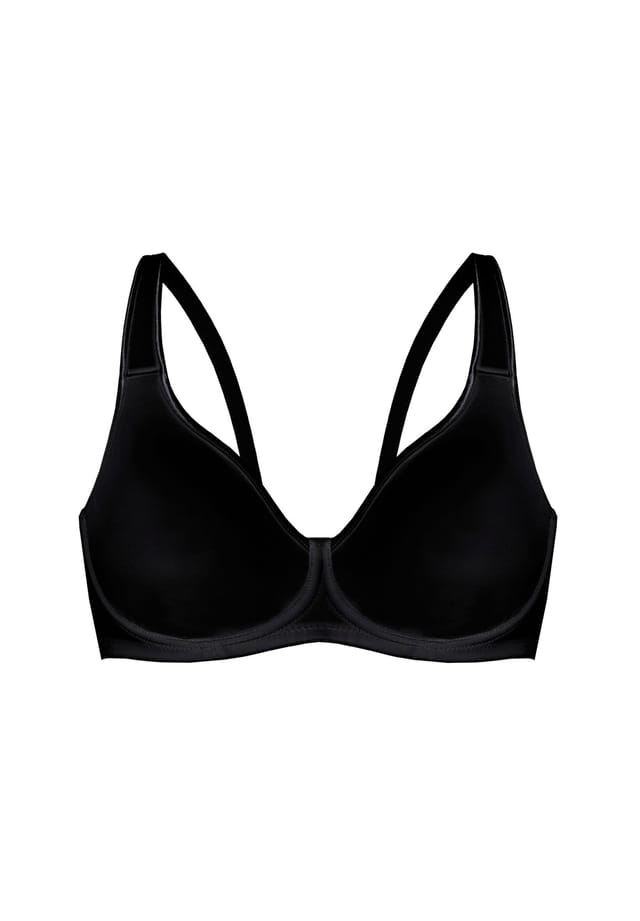 Бюстгальтер на косточках с базовым контролем Sassa, черный 
Бюстгальтер на косточках с базовым контролем Sassa, черный