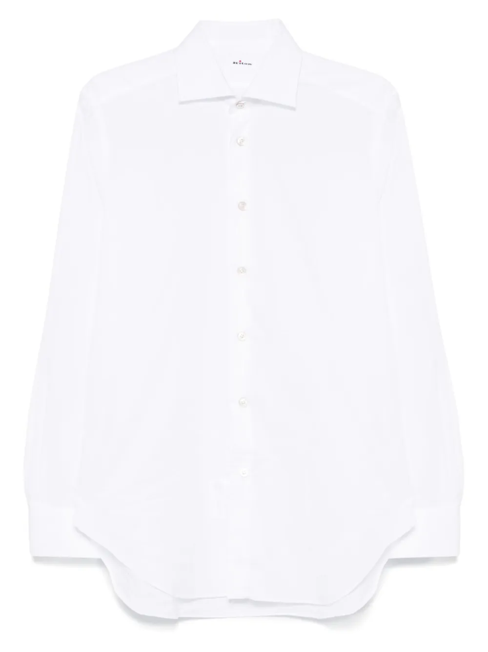 Рубашка со срезанным воротником Kiton, белый 
Рубашка со срезанным воротником Kiton, белый