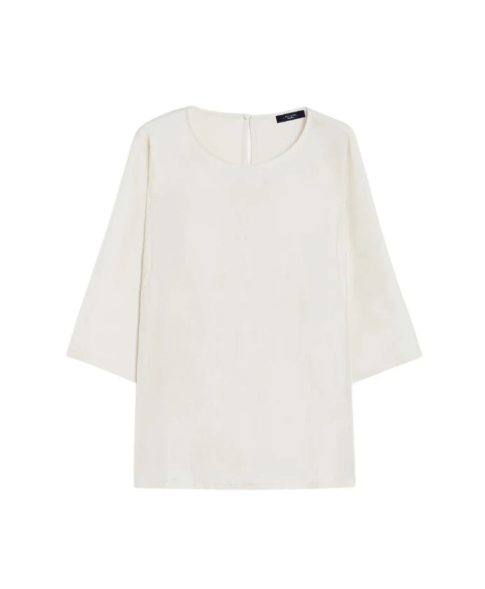 Блузка с круглым вырезом и трикотажной вставкой Weekend, бежевый
Блузка с круглым вырезом и трикотажной вставкой Weekend, бежевый