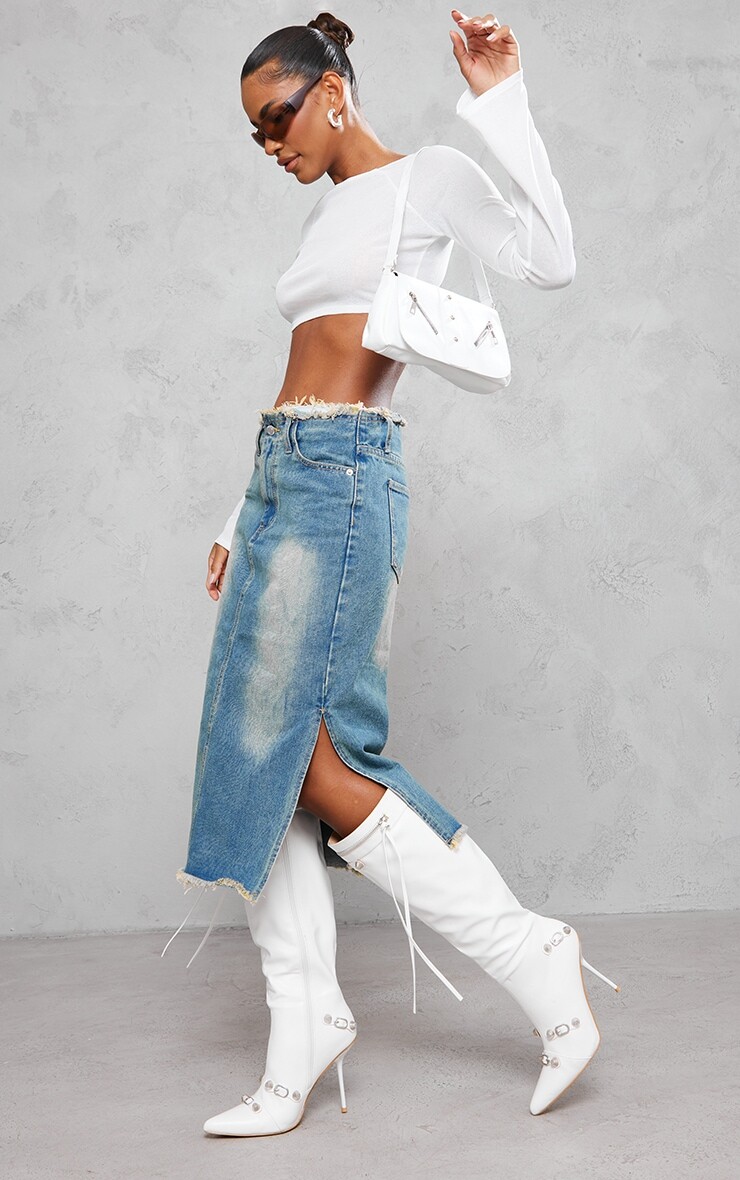 PrettyLittleThing Винтажная джинсовая юбка-миди с необработанным подолом и разрезом по бокам
PrettyLittleThing Винтажная джинсовая юбка-миди с необработанным подолом и разрезом по бокам