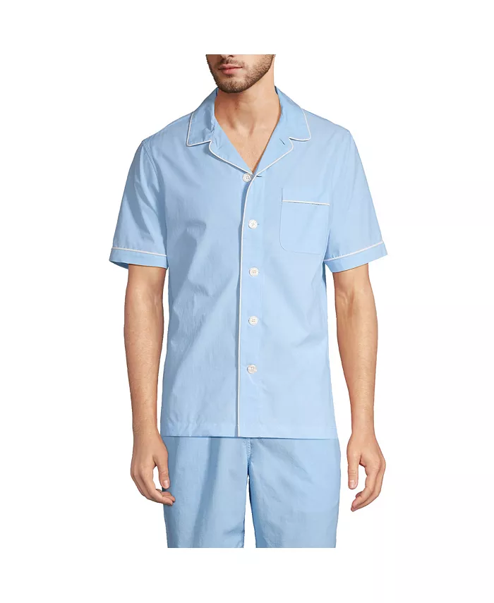 Мужская пижамная рубашка Essential с коротким рукавом Lands' End, синий
Мужская пижамная рубашка Essential с коротким рукавом Lands' End, синий