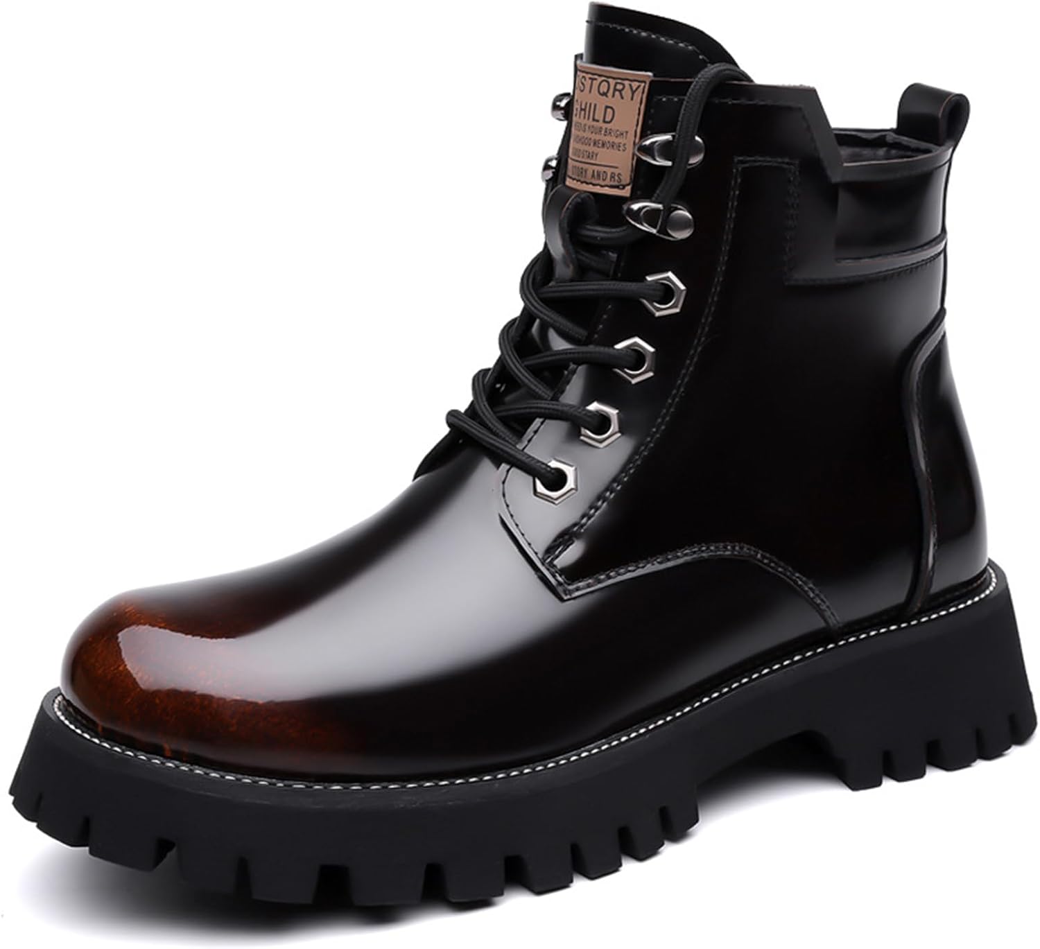 Мужские кожаные ботинки на платформе военного стиля, модные, удобные, с боковой молнией, круглым носком, шнуровкой, массивной протекторной подошвой, противоскользящие, мотоботы для работы и бизнеса Nxnbhsl, коричневый
Мужские кожаные ботинки на платформе военного стиля, модные, удобные, с боковой молнией, круглым носком, шнуровкой, массивной протекторной подошвой, противоскользящие, мотоботы для работы и бизнеса Nxnbhsl, коричневый