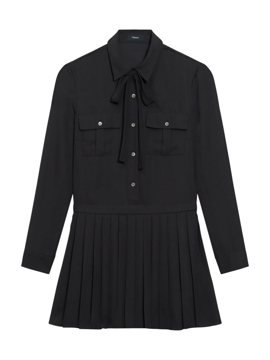 Мини-платье с застежкой на пуговицы спереди и складками Theory, черный
Мини-платье с застежкой на пуговицы спереди и складками Theory, черный