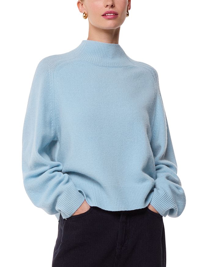 Шерстяной вязаный свитер с воротником-воронкой Whistles, синий
Шерстяной вязаный свитер с воротником-воронкой Whistles, синий