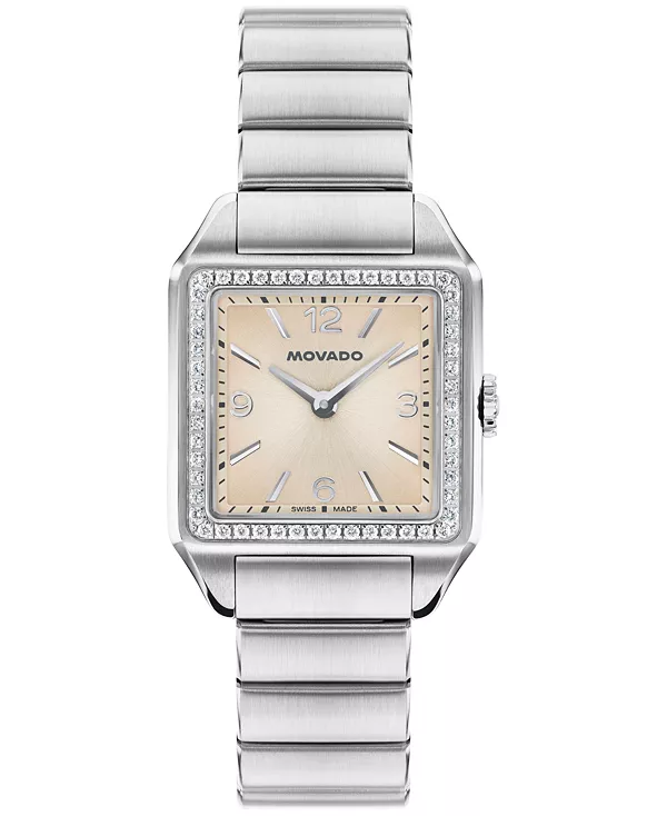 Женские швейцарские кварцевые часы 1917 года из нержавеющей стали с выращенными в лаборатории бриллиантами, 25 x 34,1 мм Movado, silver-tone
Женские швейцарские кварцевые часы 1917 года из нержавеющей стали с выращенными в лаборатории бриллиантами, 25 x 34,1 мм Movado, silver-tone