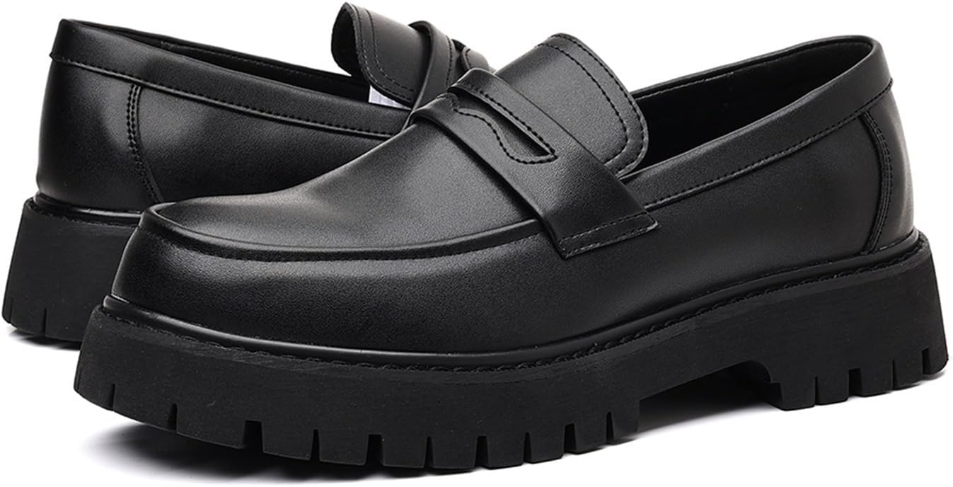 Мужские кожаные массивные слипоны-пенни лоферы на платформе Классические деловые и повседневные туфли Dmgyck, черный
Мужские кожаные массивные слипоны-пенни лоферы на платформе Классические деловые и повседневные туфли Dmgyck, черный