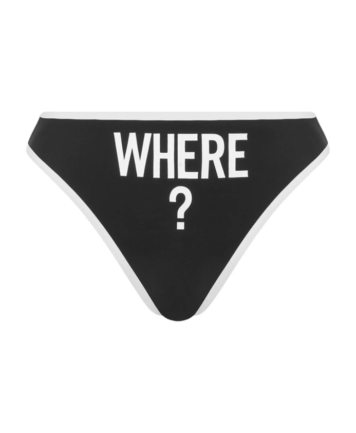 Черный купальник с принтом "где". Moschino, черный
Черный купальник с принтом "где". Moschino, черный