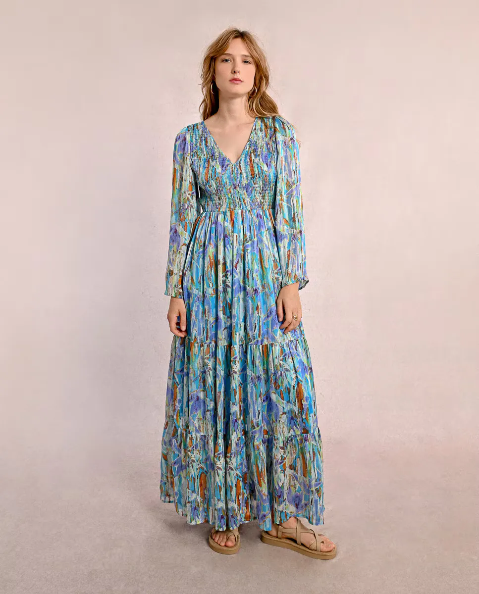 Длинное платье с принтом и V-образным вырезом Molly Bracken, голубой
Длинное платье с принтом и V-образным вырезом Molly Bracken, голубой