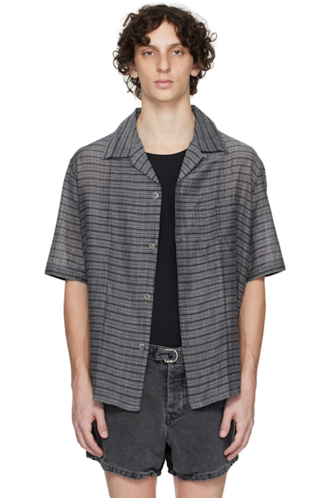 Серая рубашка Heusen с коротким рукавом OUR LEGACY
Серая рубашка Heusen с коротким рукавом OUR LEGACY