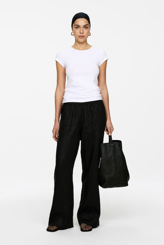 Льняные брюки Arket, черный
Льняные брюки Arket, черный