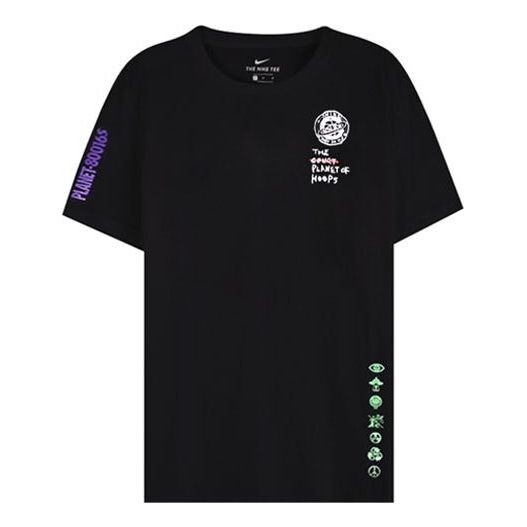 Футболка летние баскетбольные с коротким рукавом Nike, черный 
Футболка летние баскетбольные с коротким рукавом Nike, черный