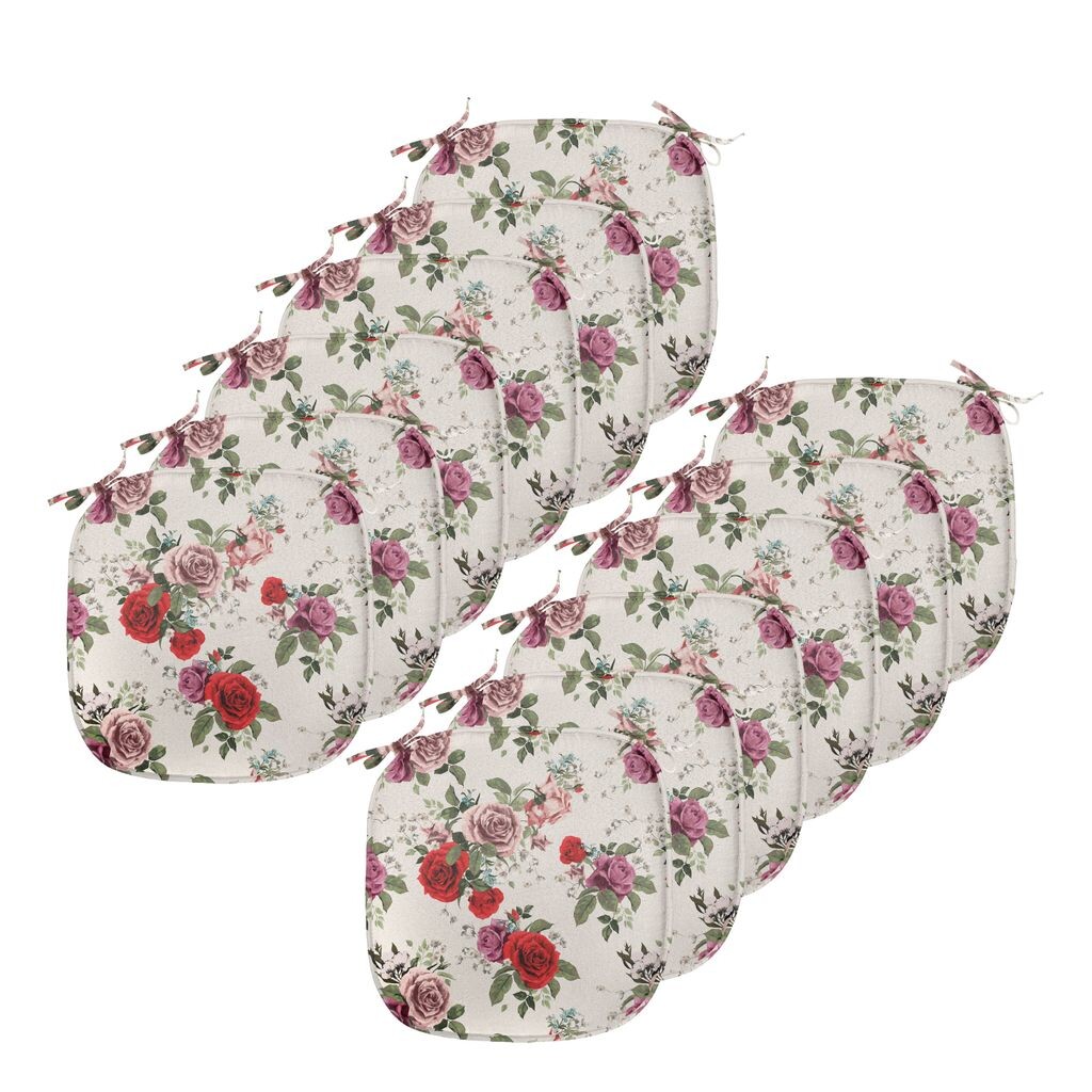 Подушки на обеденный стул ABAKUHAUS Shabby Flora, декоративная водонепроницаемая подушка с романтическими цветочными листьями и ремнями для кухонных сидений, 40 см x 40 см — упаковка из 12 шт., зеленый фиолетовый, белый
Подушки на обеденный стул ABAKUHAUS Shabby Flora, декоративная водонепроницаемая подушка с романтическими цветочными листьями и ремнями для кухонных сидений, 40 см x 40 см — упаковка из 12 шт., зеленый фиолетовый, белый