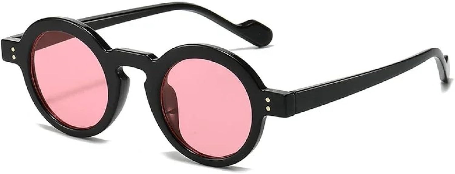 Ретро маленькие круглые солнцезащитные очки для женщин, модные, с прозрачными линзами Ocean, защита от УФ-излучения UV400, мужские, с заклепками, в стиле панк TVTBBVV, Black Pink
Ретро маленькие круглые солнцезащитные очки для женщин, модные, с прозрачными линзами Ocean, защита от УФ-излучения UV400, мужские, с заклепками, в стиле панк TVTBBVV, Black Pink