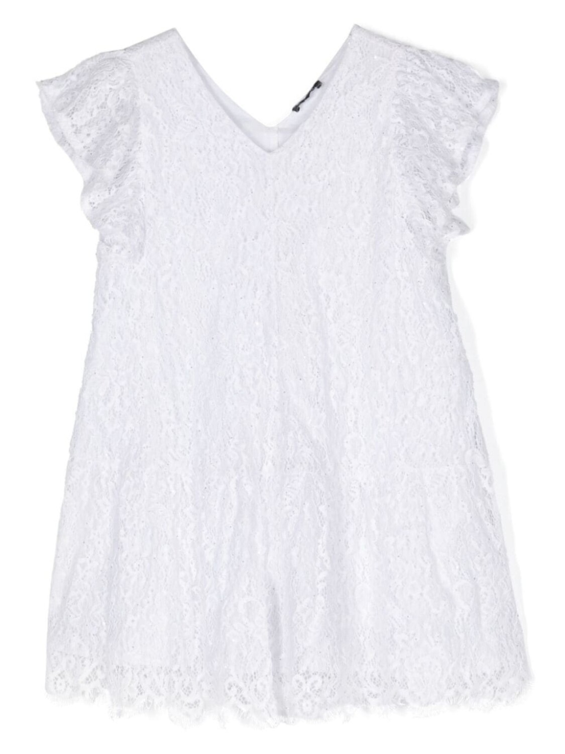 Monnalisa кружевное платье с оборками, белый
Monnalisa кружевное платье с оборками, белый