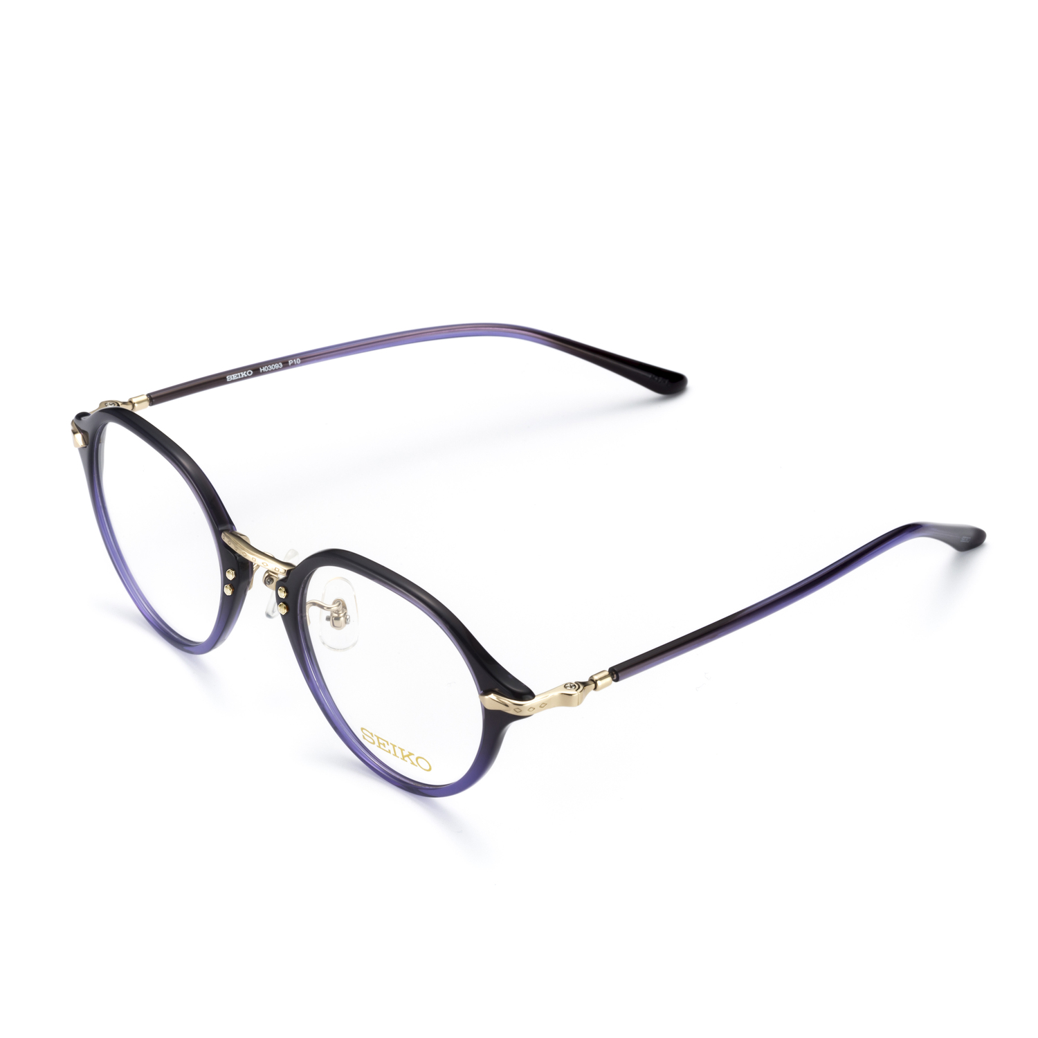 SEIKO Винтажная титановая оправа для очков овальной формы унисекс разноцветная, Gradient Purple