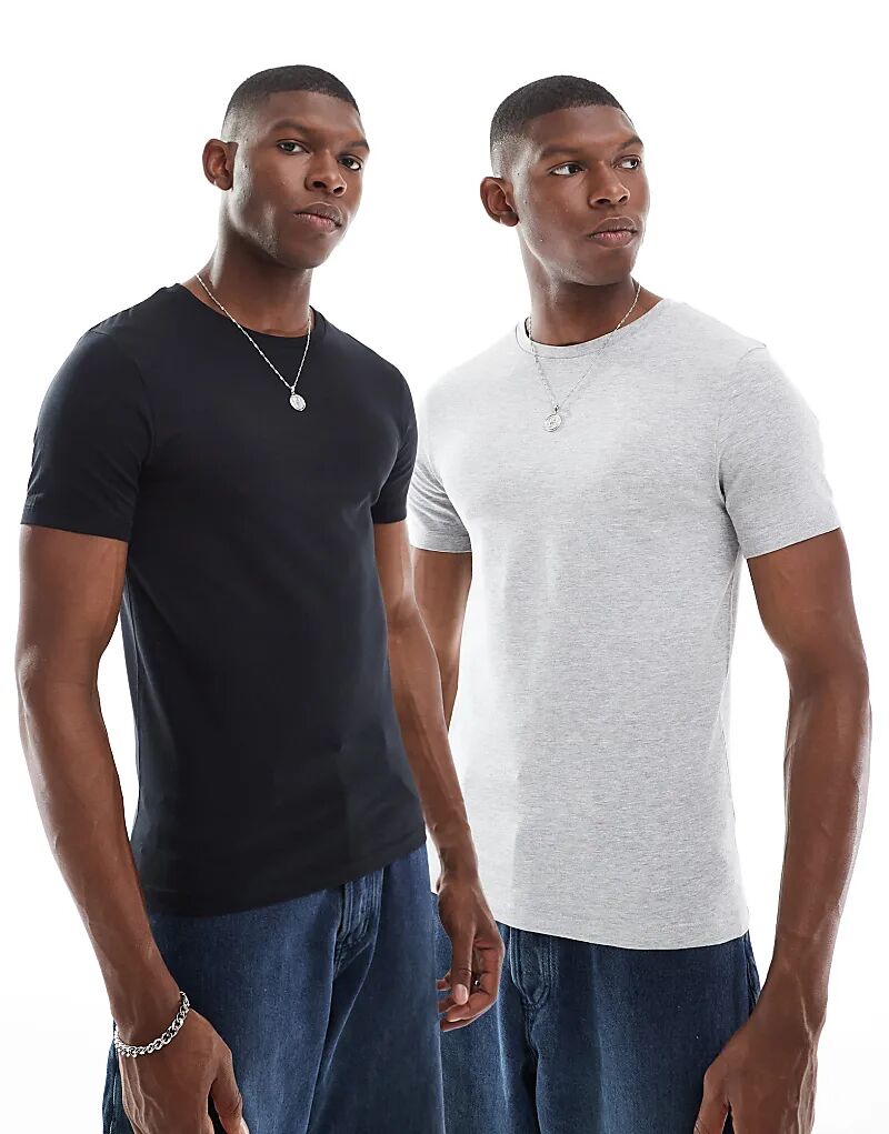 Набор из 2 футболок ASOS DESIGN Essential, облегающих фигуру, белого и серого цвета
Набор из 2 футболок ASOS DESIGN Essential, облегающих фигуру, белого и серого цвета
