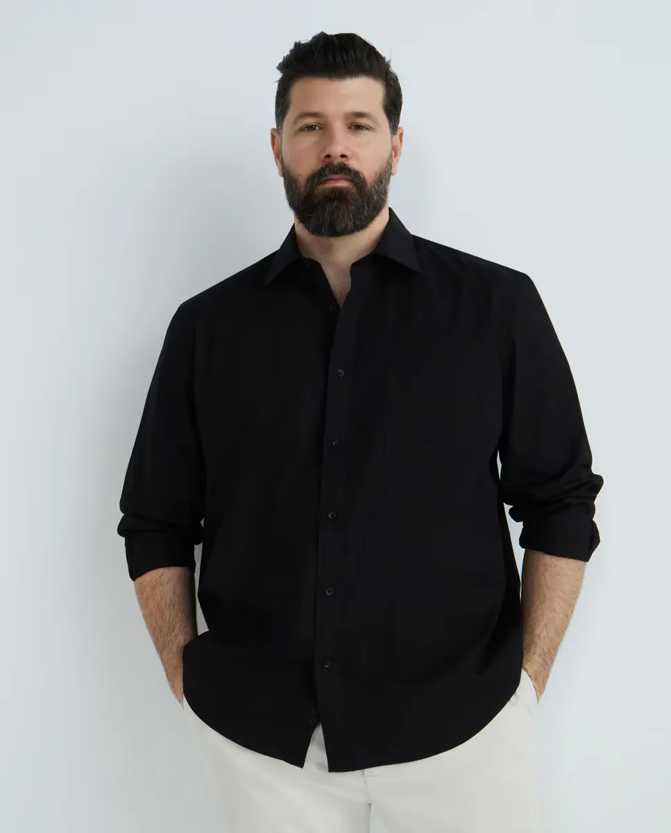 Мужская классическая рубашка больших размеров Dustin, черный
Мужская классическая рубашка больших размеров Dustin, черный
